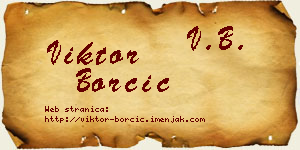 Viktor Borčić vizit kartica